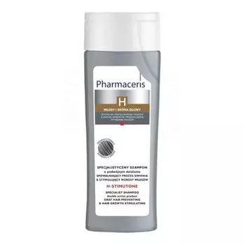 Шампунь Pharmaceris H Stimutone предотвращает появление седины и стимулирует рост волос.