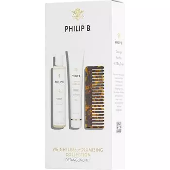 Шампунь Philip B Weightless Voluminizing Shampoo, Weightless Volumizing Shampoo 220 ml + Weightless Volumizing Conditioner 178 ml + Detangling Comb / 417 g