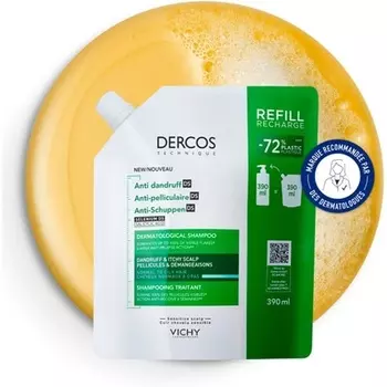 Шампунь против перхоти Dercos для нормальных и жирных волос Vichy