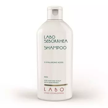 Шампунь против себореи с 3 гиалуроновыми кислотами для мужчин seborrhea shampoo for man Labo, 200 мл