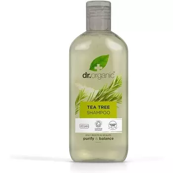 Шампунь с чайным деревом, натуральный веганский, без жестокости, без парабенов и Sls, экологически чистая, подлежит вторичной переработке, упаковка для женщин и мужчин, без пальмового масла, 265 мл, Dr Organic