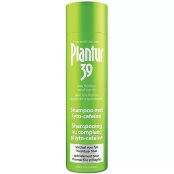 Шампунь с фитокофеином для тонких волос 250мл, Plantur 39