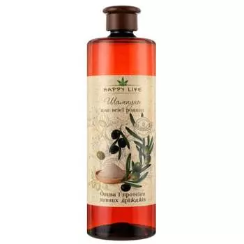 Шампунь с оливками и пивными дрожжами, 1000мл Happy Life, inna