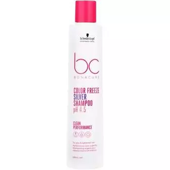 Шампунь Schwarzkopf BC Color Silver для окрашенных седых и светлых волос 250мл продлевает стойкость цвета, разглаживает
