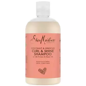Шампунь shea для увлажнения и блеска кокоса и гибискуса Sheamoisture, 379 мл.