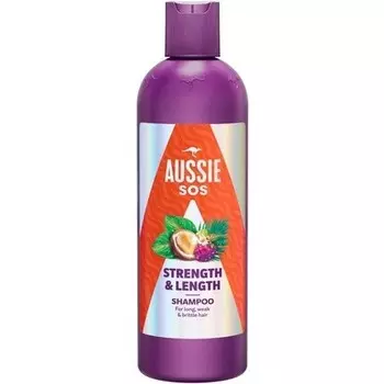 Шампунь SOS «Сила и длина» 300 мл для длинных, слабых и ломких волос Aussie