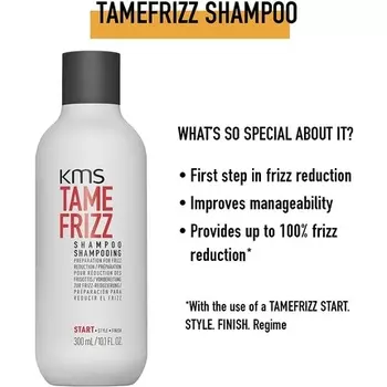 Шампунь Tame Frizz 300мл, Kms