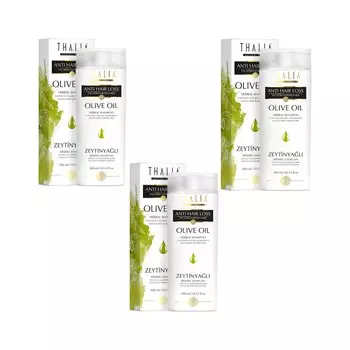 Шампунь Thalia с оливковым маслом, 3 тюбика по 300 мл