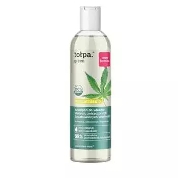 Шампунь зеленый укрепляющий для слабых, поврежденных и безжизненных волос, 300 мл Topa