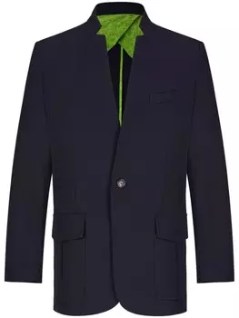 Shanghai Tang блейзер с воротником-стойкой, синий