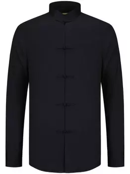 Shanghai Tang рубашка из шамбре Five Frogs, черный