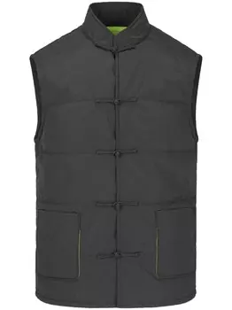 Shanghai Tang стеганый жилет на пуговицах, черный