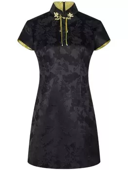 Shanghai Tang жаккард кипао, черный