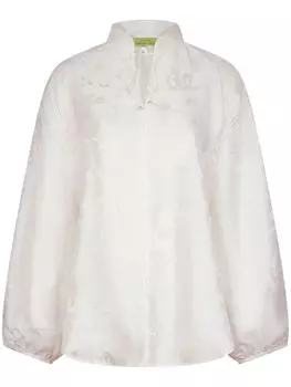 Shanghai Tang жаккардовая блузка, белый