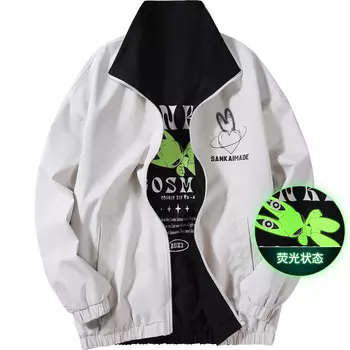 Shanhaichaochuang SANKAIMADE Куртка унисекс, Бежевый/Черный