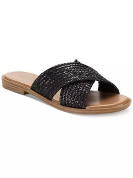 SHANNONNP Женские туфли на плоской подошве с круглым носком и перекрещивающимися ремешками Style & Co., черный