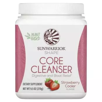 Shape, очищающее средство для сердцевины, клубничный охладитель, 9,5 унций (270 г) Sunwarrior