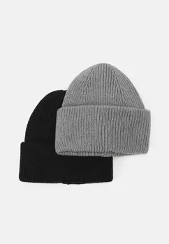 Шапка 2 PACK Even&Odd, серый
