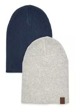 Шапка 2 PACK Next, цвет grey navy blue