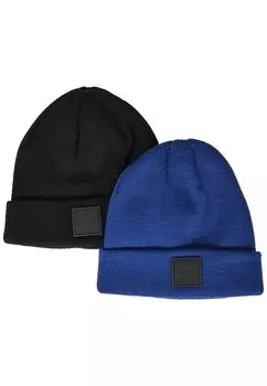 Шапка 2PACK Urban Classics, цвет black/royal blue