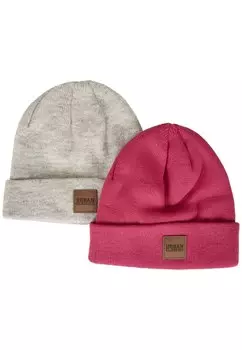 Шапка 2PACK Urban Classics, цвет pink/heatherwhite