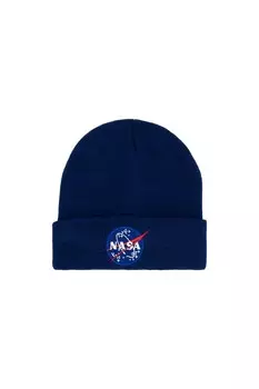 Шапка ALPHA INDUSTRIES Beanie Nasa, синий