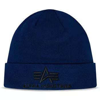 Шапка Alpha Industries Beanie, синий