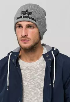 Шапка Alpha Industries, цвет grey heather