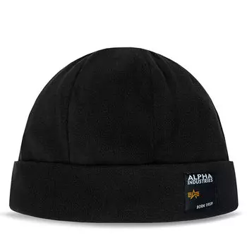 Шапка Alpha Industries LabelFleece Beanie, черный