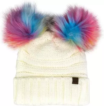 Шапка Appaman Mia Faux Fur Beanie, цвет Winter White