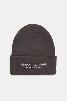 Шапка Armani Exchange, коричневый