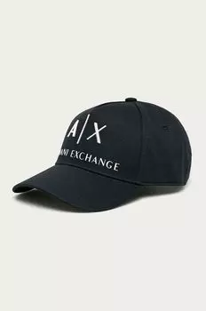Шапка Armani Exchange, темно-синий