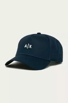 Шапка Armani Exchange, темно-синий
