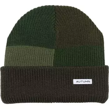 Шапка Autumn в стиле пэчворк, зеленый