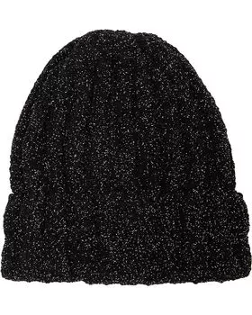 Шапка Badgley Mischka Wool Metallic Beanie, черный