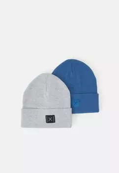 Шапка Beanie Fold Up 2Pack Unisex Lindex, синий