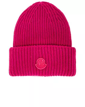 Шапка Beanie Moncler, фуксия