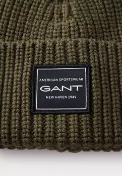 Шапка BEANIE UNISEX GANT, оливковый