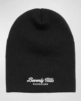 Шапка Беверли-Хиллз Balenciaga, цвет 1077 Black/White