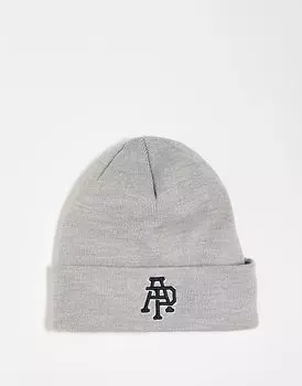 Шапка-бини Aape by A Bathing Ape серого цвета