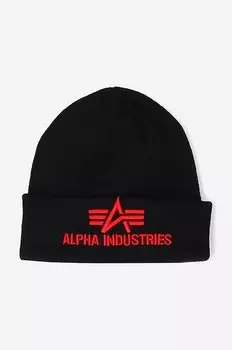 Шапка-бини Alpha Industries 3D, черный