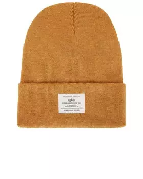 Шапка бини Alpha Industries Essential, цвет Bronzed Brown
