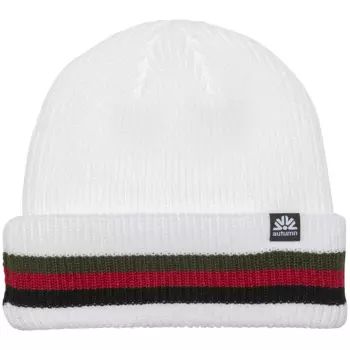 Шапка - Бини Autumn с манжетами, белый