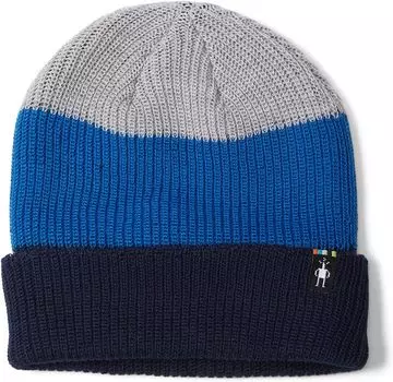 Шапка-бини Cantar в стиле колор-блок Smartwool, цвет Laguna Blue