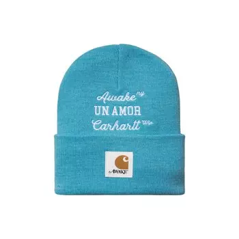 Шапка-бини Carhartt WIP x Awake NY Un Amor, цвет Синий/Белый