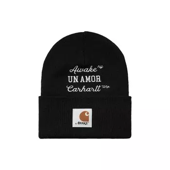 Шапка-бини Carhartt WIP x Awake NY Un Amor, цвет Черный/Белый