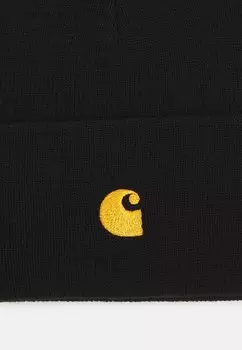 Шапка-бини Chase Beanie Unisex Carhartt WIP, черный/золотой