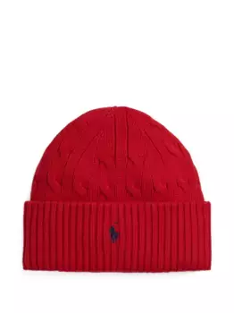Шапка бини фактурной вязки POLO RALPH LAUREN KIDS, красный