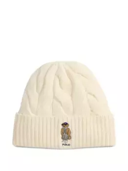 Шапка бини фактурной вязки POLO RALPH LAUREN, нейтральный