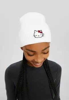 Шапка-бини Hello Kitty С Вышивкой Bershka, белый